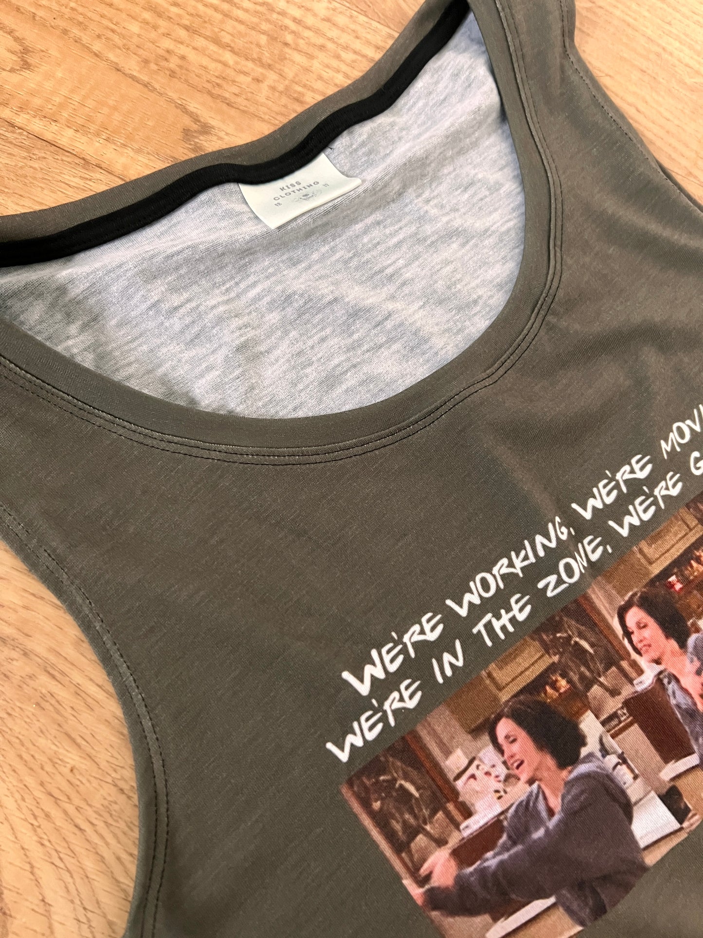 Monica Geller Workout KiSS Vest - Season 2 quote Friends - gym