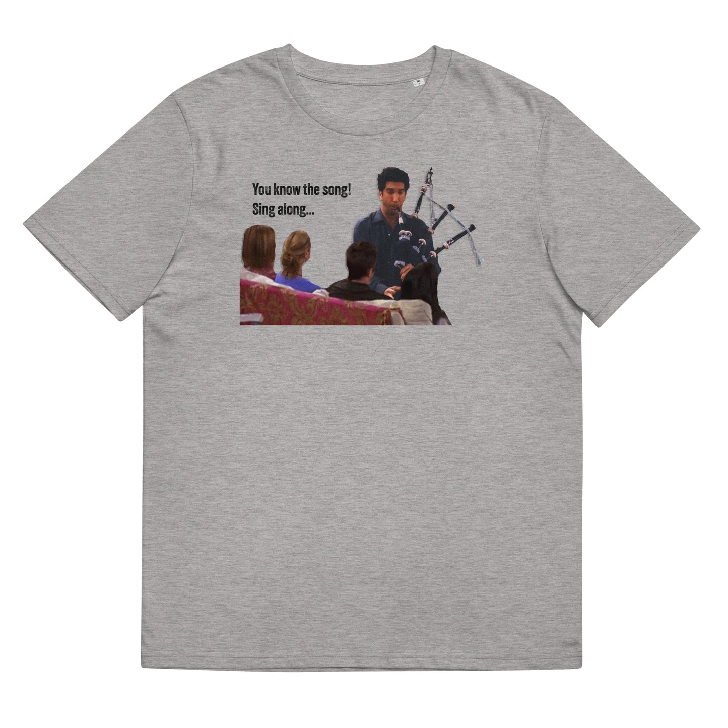 Ross Bagpipes KiSS organic cotton T-Shirt - Friends Scene Quote