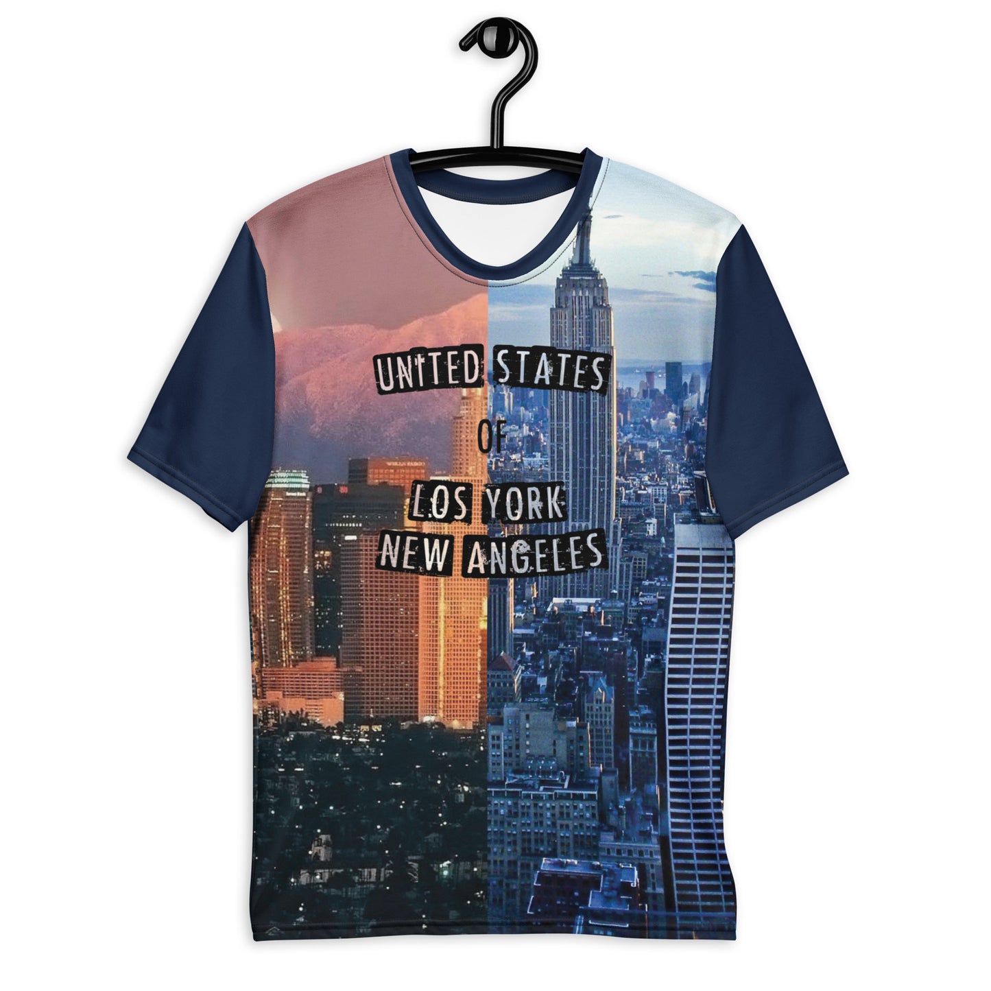 LA NY KiSS Men's t-shirt - Los Angeles New York Half Cities USA