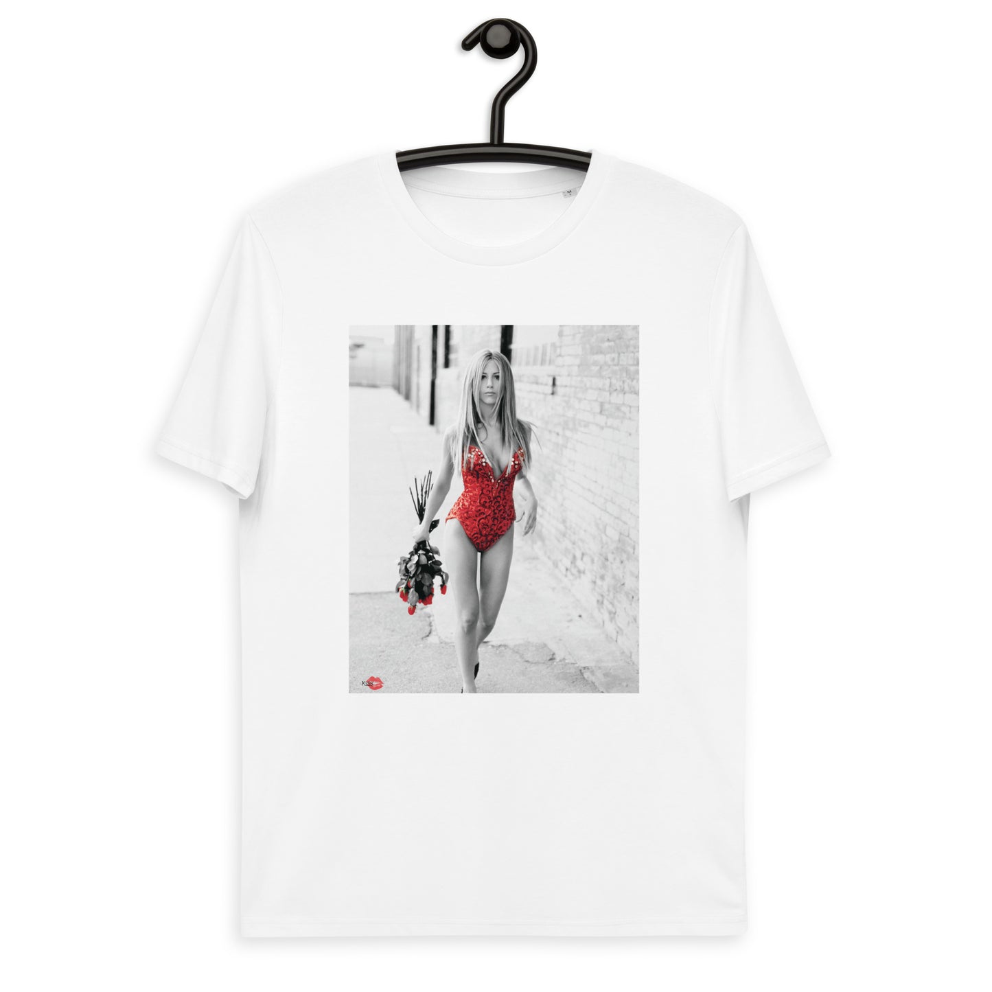 Jennifer Aniston Unisex organic cotton t-shirt - Red 90s 00s Friends Rachel Green