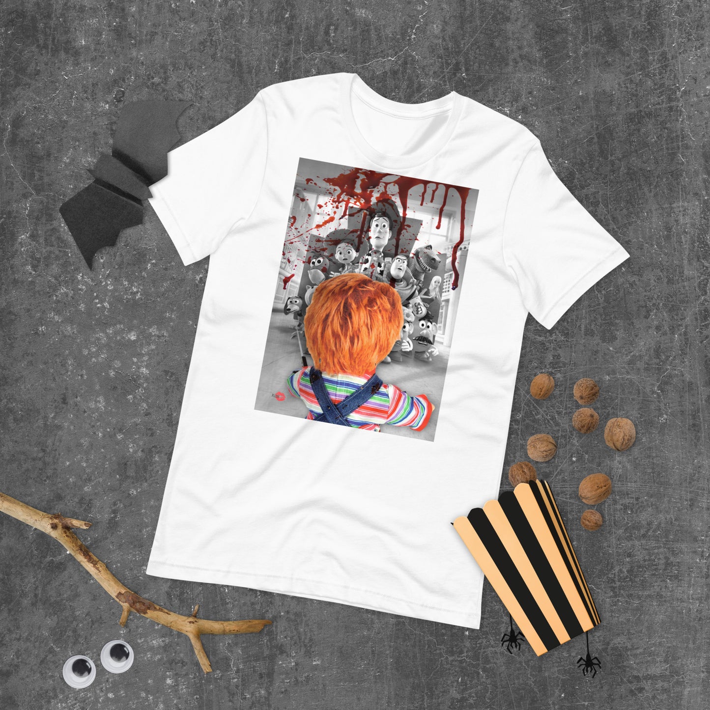 Toys Vs Chucky KiSS Unisex t-shirt - Toy Story Inspired Horror Halloween Edit