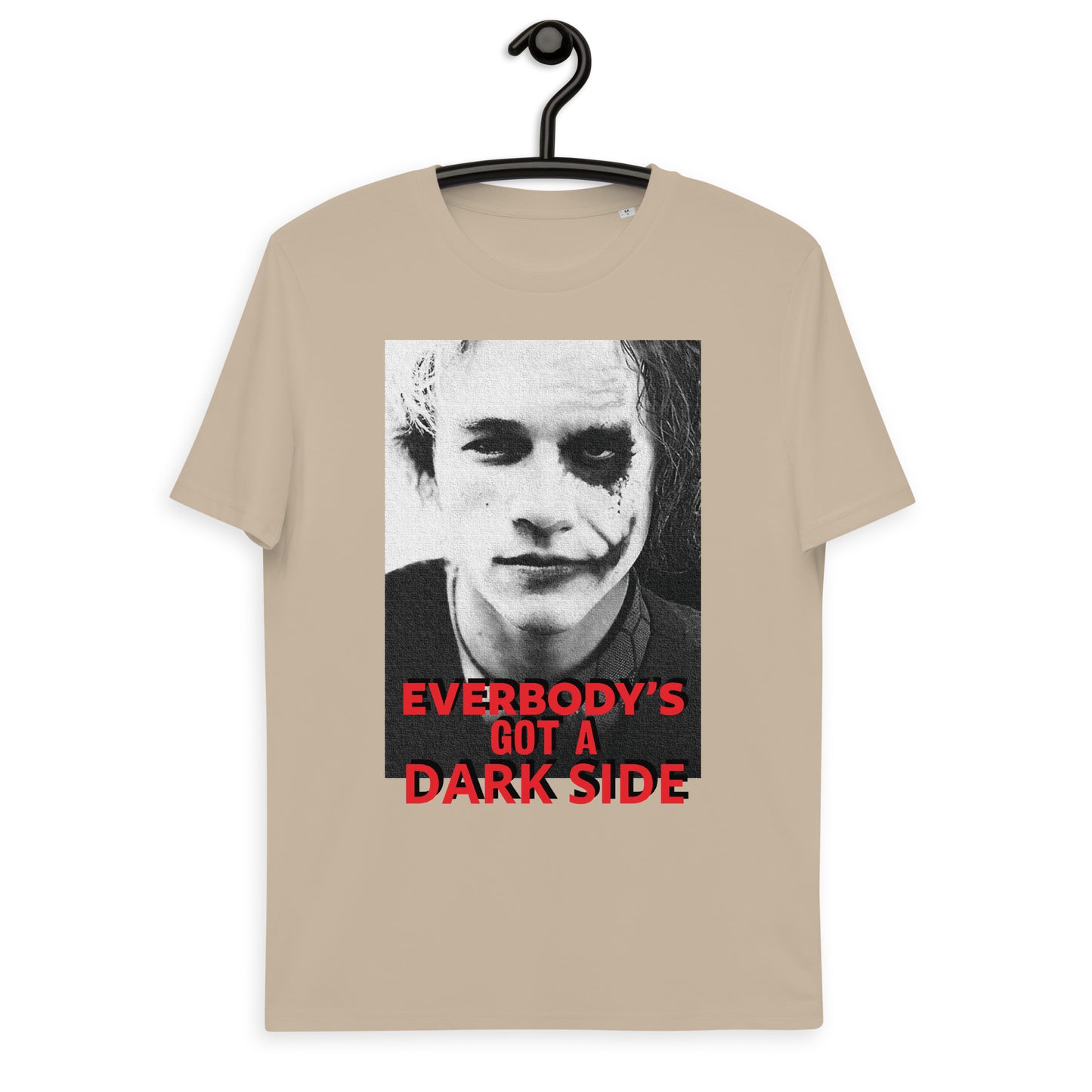 Dark Side Joker KiSS Unisex organic cotton t-shirt - Heath Ledger, Smile, Dark Knight inspired
