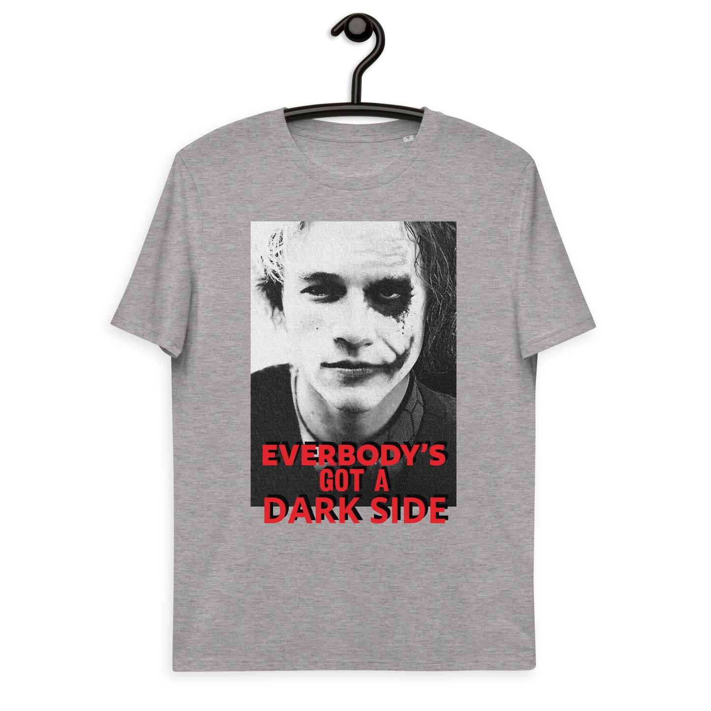 Dark Side Joker KiSS Unisex organic cotton t-shirt - Heath Ledger, Smile, Dark Knight inspired
