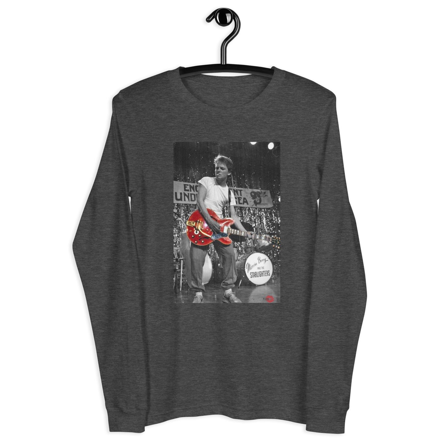 Marty McFly Guitar KiSS Unisex Long Sleeve Tee - Johnny B Goode inspired Back to the Future 80s