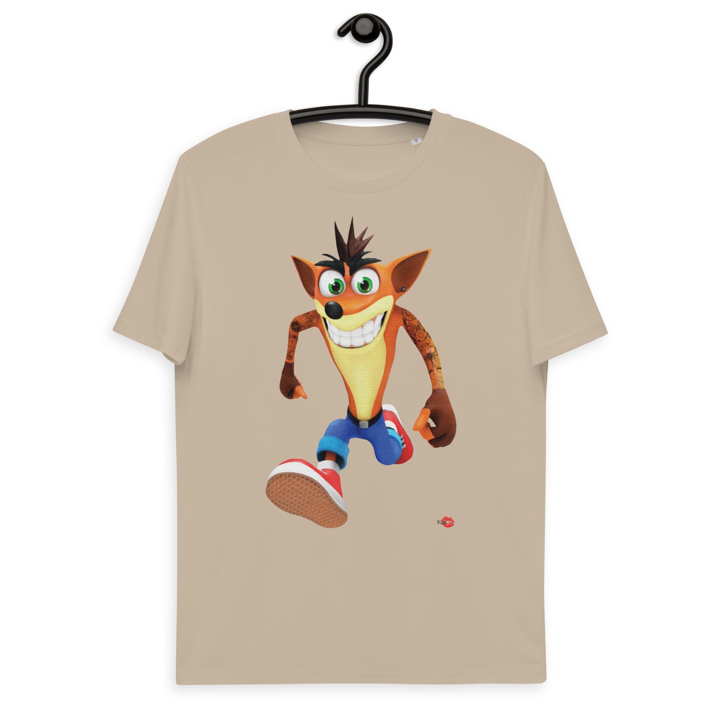 Crash Bandicoot KiSS Unisex organic cotton t-shirt - Gaming Retro gamer