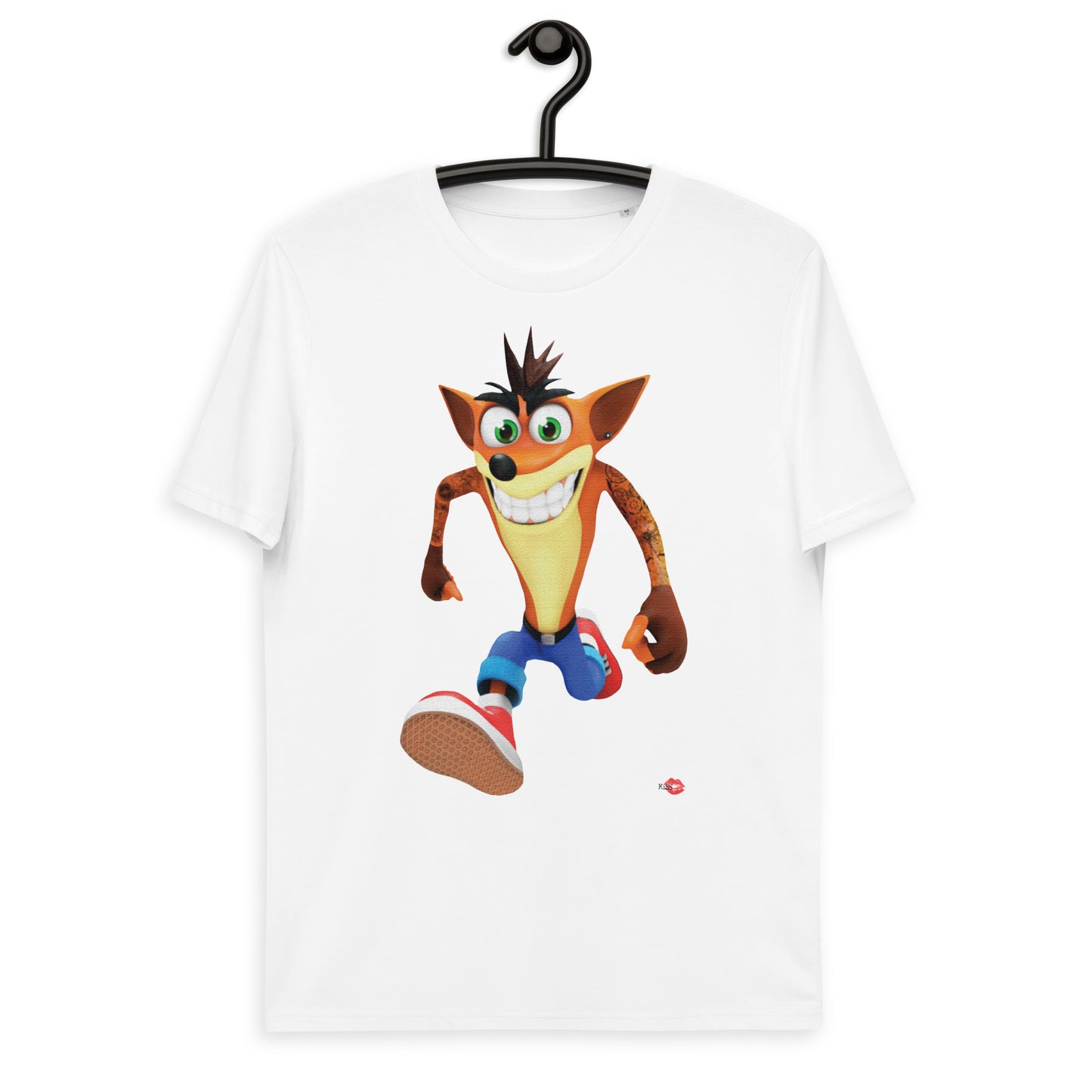 Crash Bandicoot KiSS Unisex organic cotton t-shirt - Gaming Retro gamer