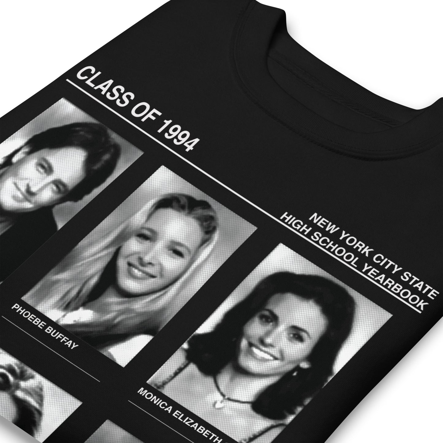 Friends Class of 1994 KiSS Unisex Premium Sweatshirt - Yearbook Chandler, Phoebe, Monica, Ross, Rachel, Joey