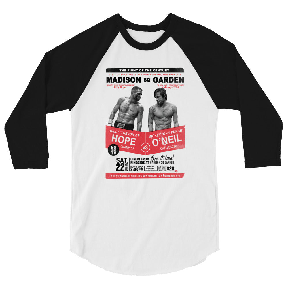 Southpaw Snatch KiSS 3/4 sleeve raglan shirt - Boxing Movies crossover