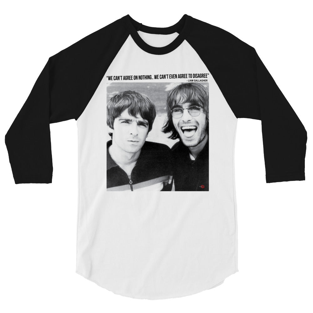 Gallagher Brothers KiSS 3/4 sleeve raglan shirt - Liam Noel Quote indie music 90s