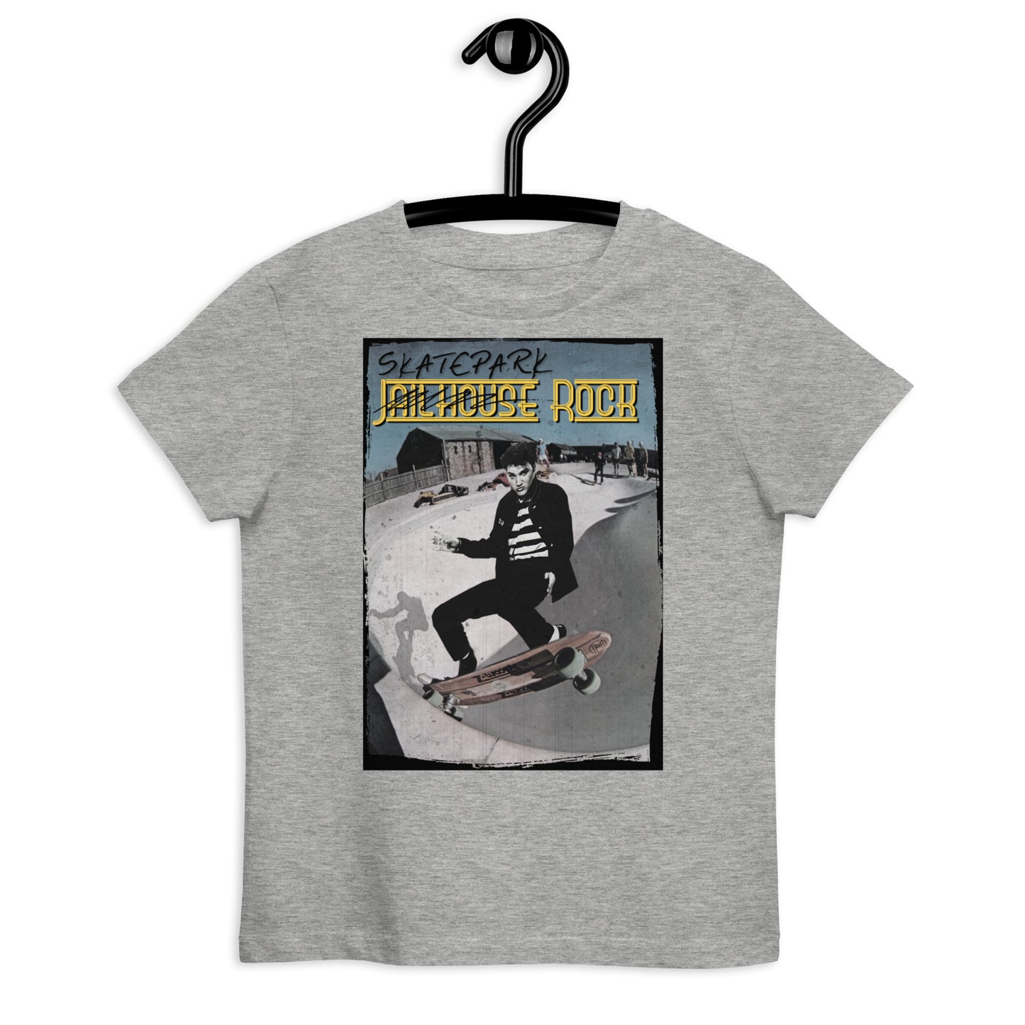 Elvis Presley Skater Organic cotton kids t-shirt - Skatepark Jailhouse rock n roll