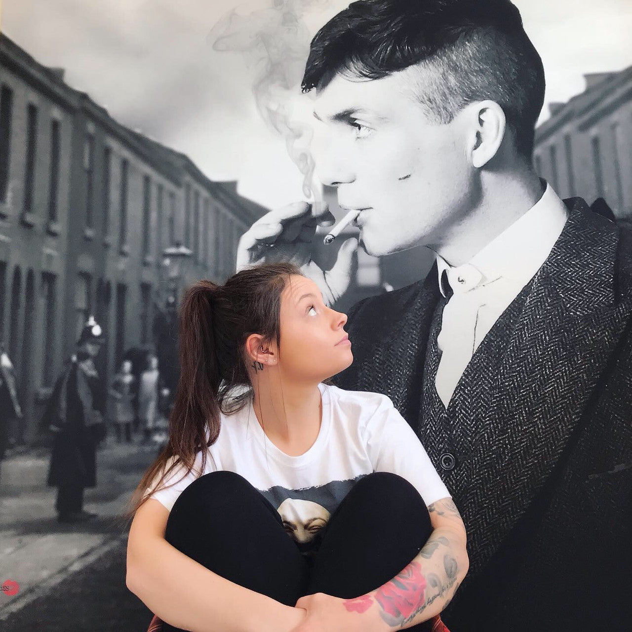 Peaky Blinders Tommy Shelby KiSS Canvas - Cillian Murphy, UK TV Show - Smoking - father’s day Gift Idea - Gangster - Wall Art