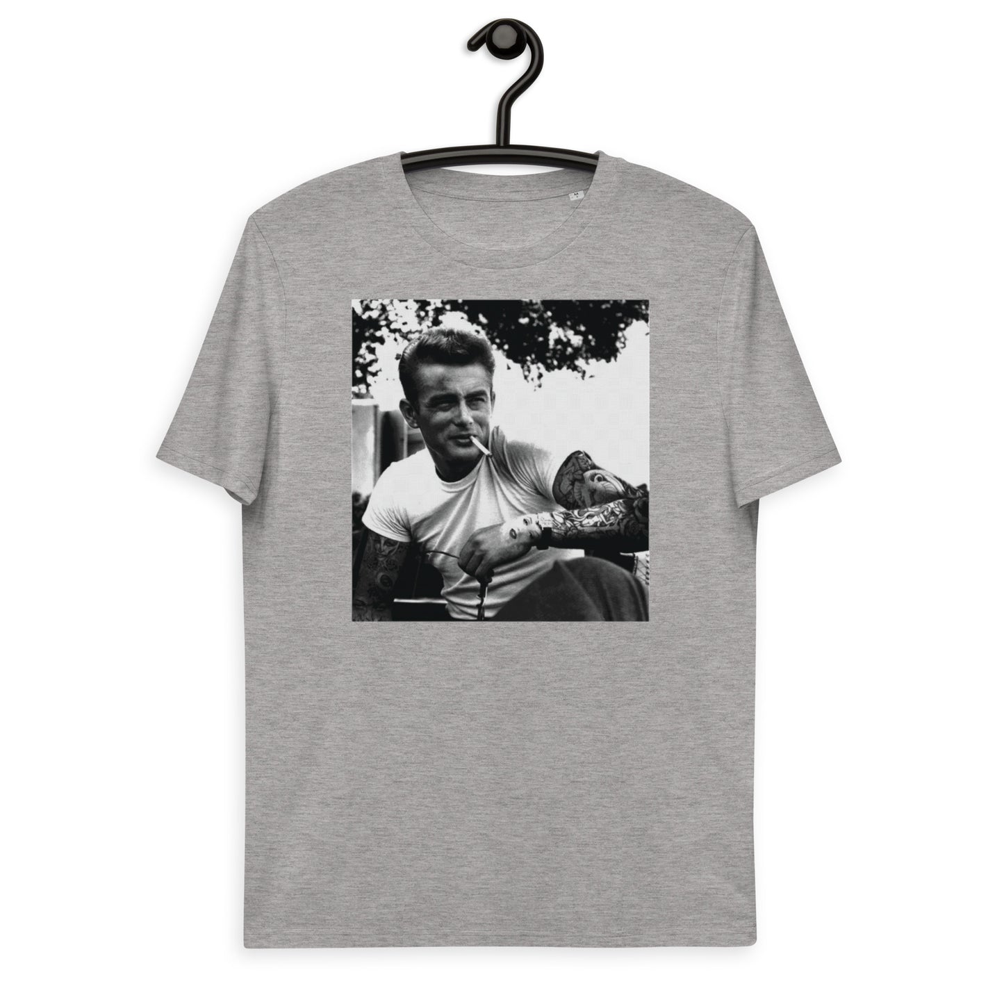 James Dean KiSS Unisex organic cotton t-shirt - Tattooed Rebel without a Cause 50s