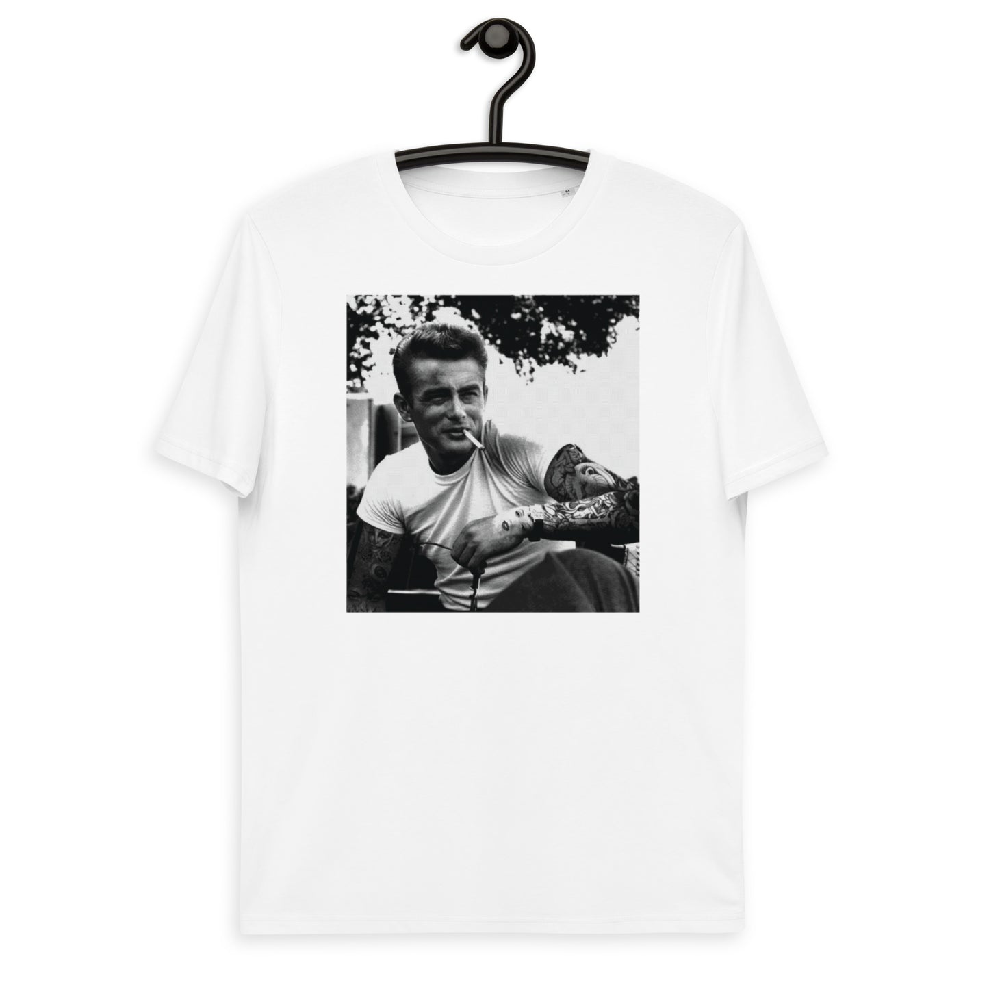 James Dean KiSS Unisex organic cotton t-shirt - Tattooed Rebel without a Cause 50s