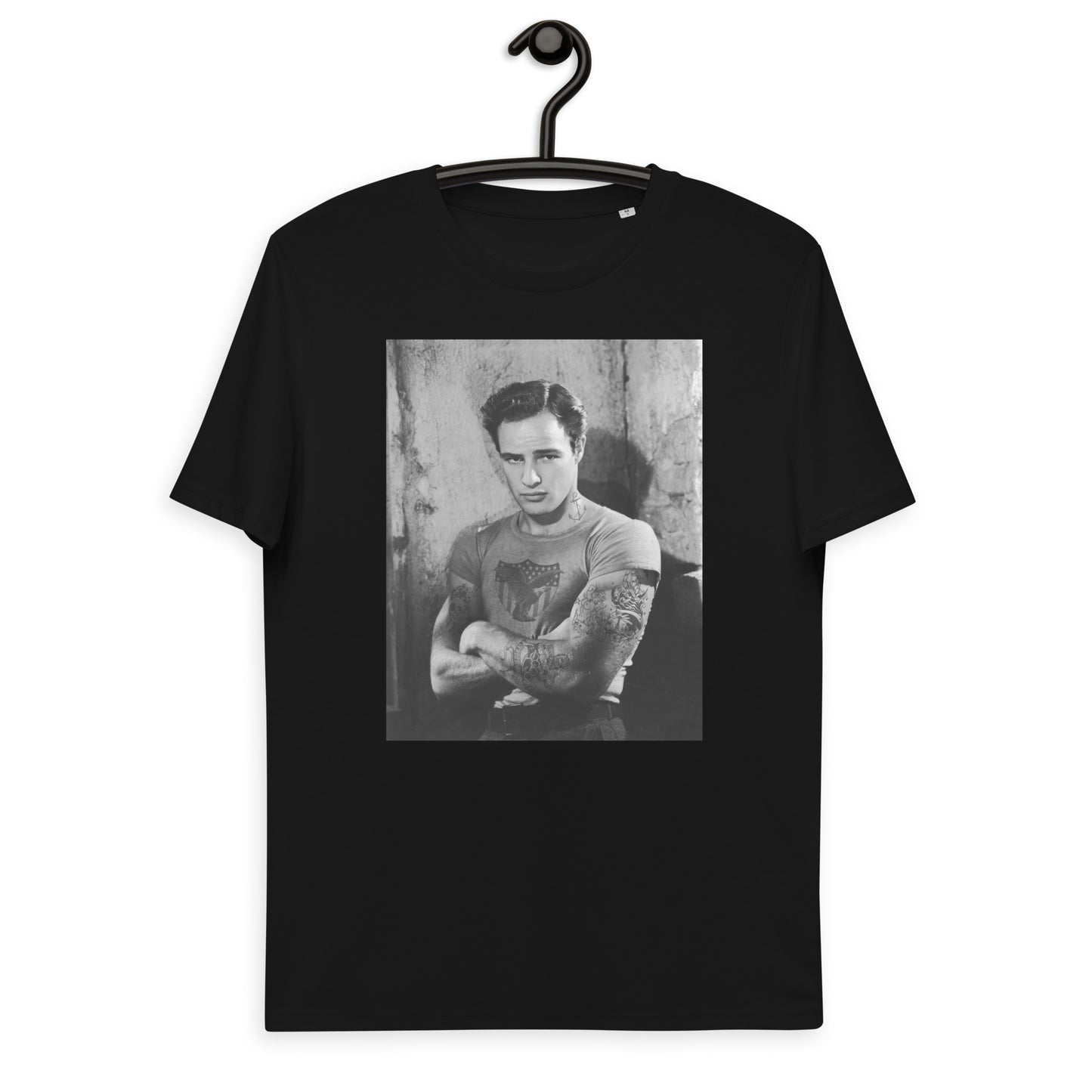 Marlon Brando KiSS Unisex organic cotton t-shirt - Tattooed Hollywood godfather