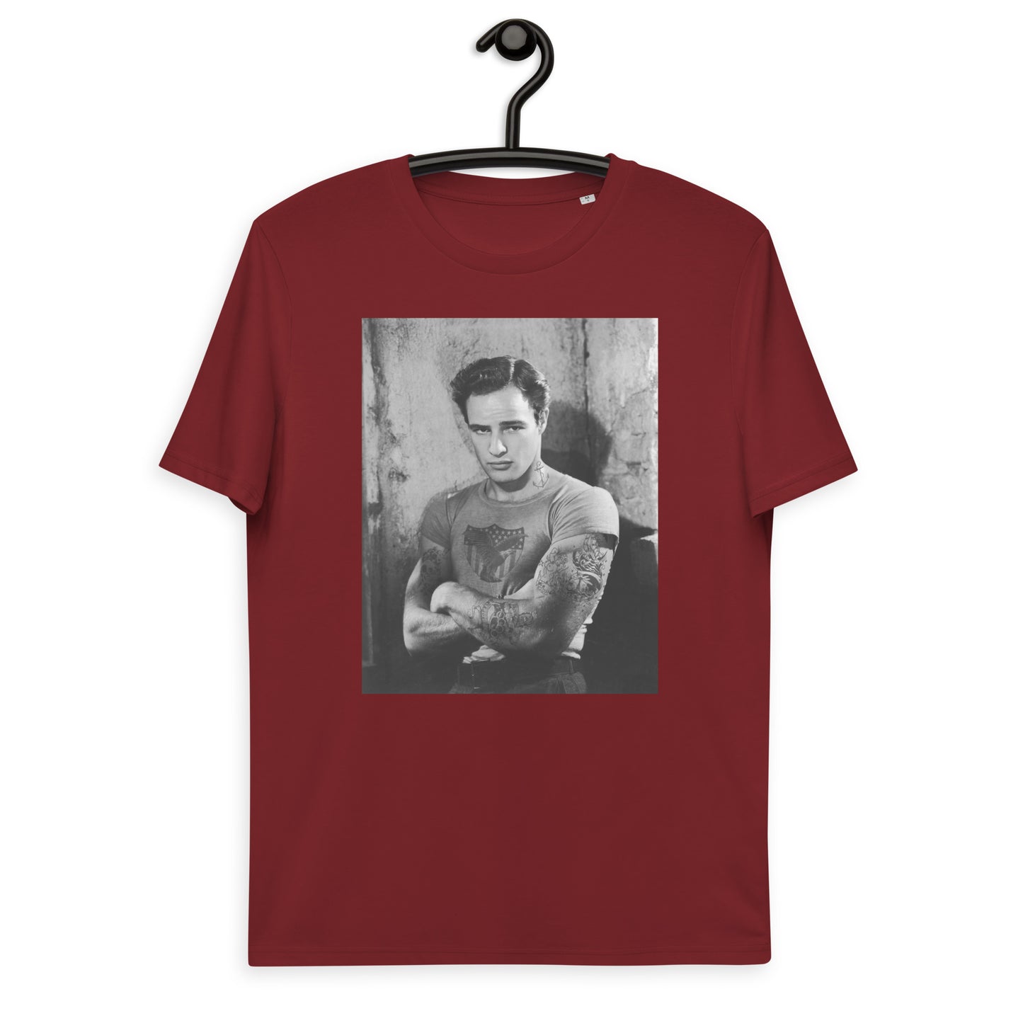 Marlon Brando KiSS Unisex organic cotton t-shirt - Tattooed Hollywood godfather