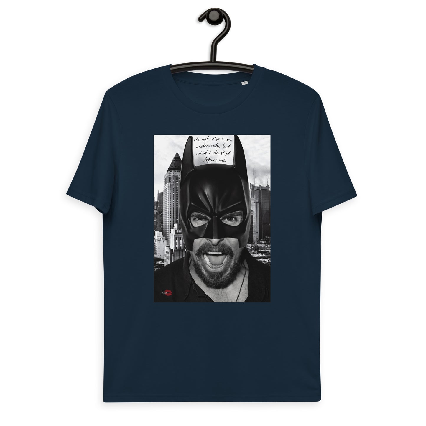 Batman Bale KiSS Unisex organic cotton t-shirt - Movie Quote Christian