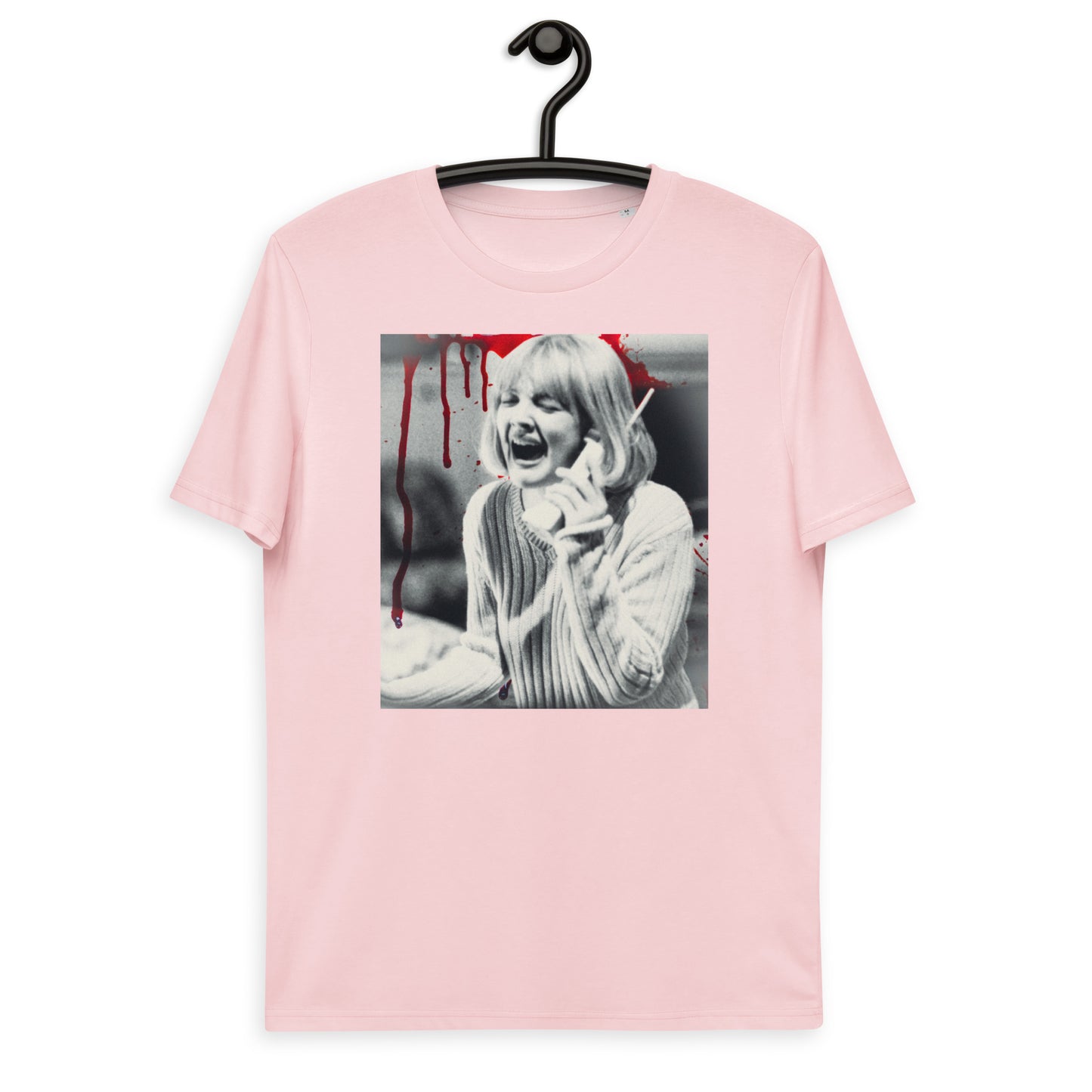 Barrymore Scream KiSS Unisex organic cotton t-shirt - Drew 90s slasher movie