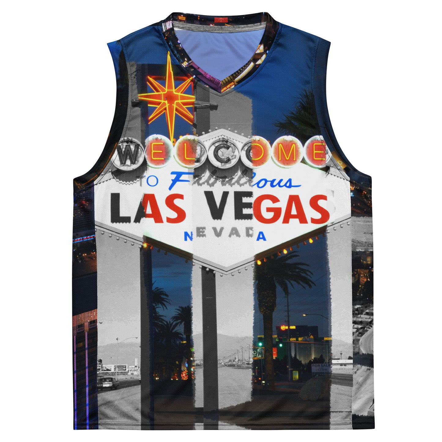 Las Vegas KiSS Recycled unisex basketball jersey - Then and Now history