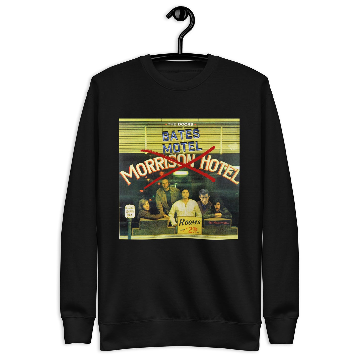 The Doors Bates Motel KiSS Unisex Premium Sweatshirt - Jim Morrison music psycho