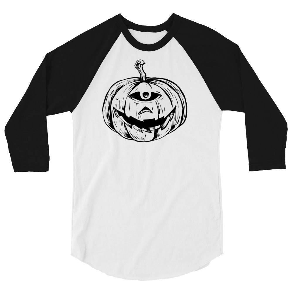 One Eyed Pumpkin KiSS 3/4 sleeve raglan shirt - Halloween theme