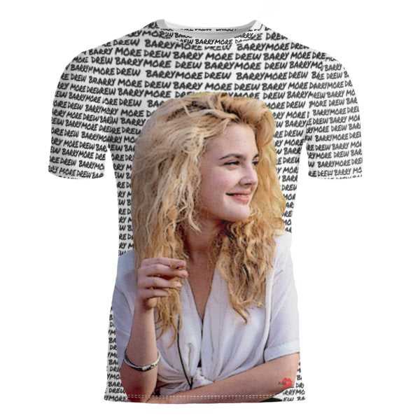 Drew Barrymore KiSS Crew Neck Cut & Sew T-Shirt - Poison Ivy 90s Gift for Her or Him - Actress