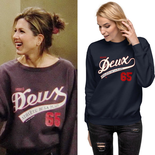 Deux Athlete De La Plage KiSS Sweatshirt - Rachel Green Jennifer Aniston - Friends Inspired 65 - Sport 90s