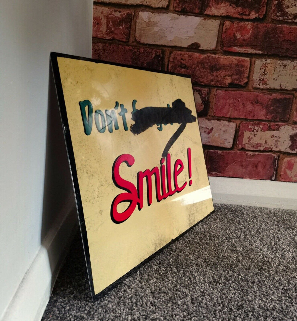 Don't Forget To Smile KiSS Metal Print - Joker Joaquin Phoenix Aluminium Wall Art Clown - Home Decor - Office Sign - Folie Deux