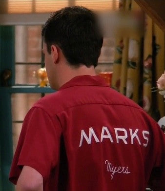 Red Chandler Bing KiSS Unisex button shirt - Spike Shirt Season 2 Friends