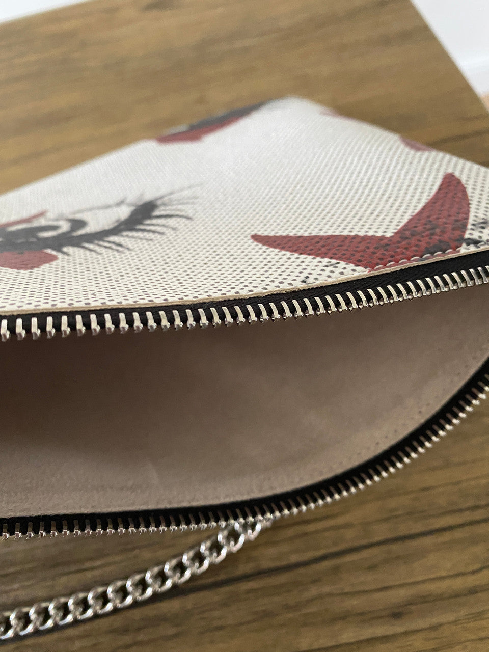 Eye Print Handmade Faux Leather Bag - Moira Rose Style Schitt's Creek Inspired - Purse - Handmade Unique - Gift Idea Chain