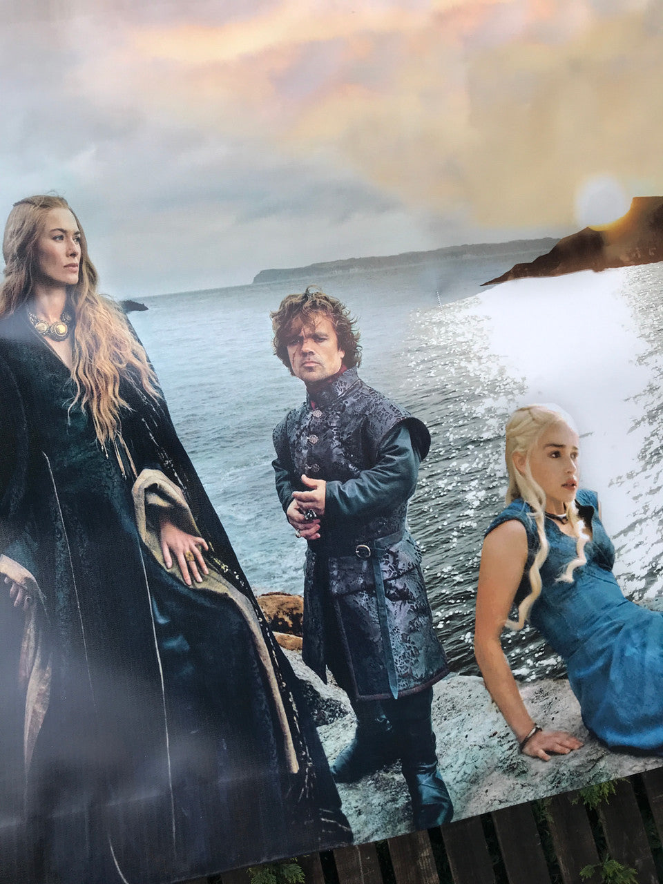 Game of Thrones Panoramic KiSS Art Print - Canvas Banner - Lannister, Targaryen, Stark, Tyrell, White Walkers - Jon Snow,Daenerys - gift idea her/him Wall Art