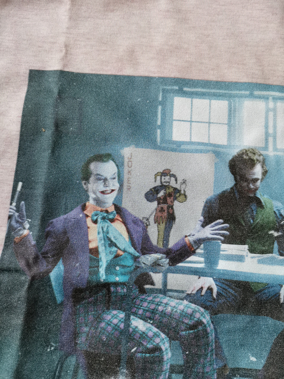 NEW: 4 Jokers Meeting KiSS T-Shirt - Heath Ledger - Edit - Jack Nicholson Jared Leto Joaquin Pheonix Dark Knight - Present - Joker