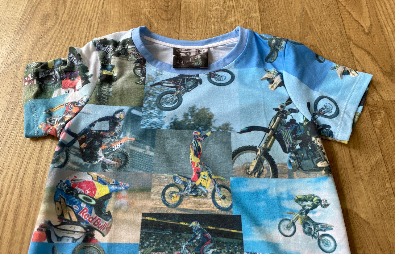 MotoX KiSS KiDS All Over T-Shirt - Motocross Dirt Bike - Motorbike - Tyler Durden Inspired - Cool toddler