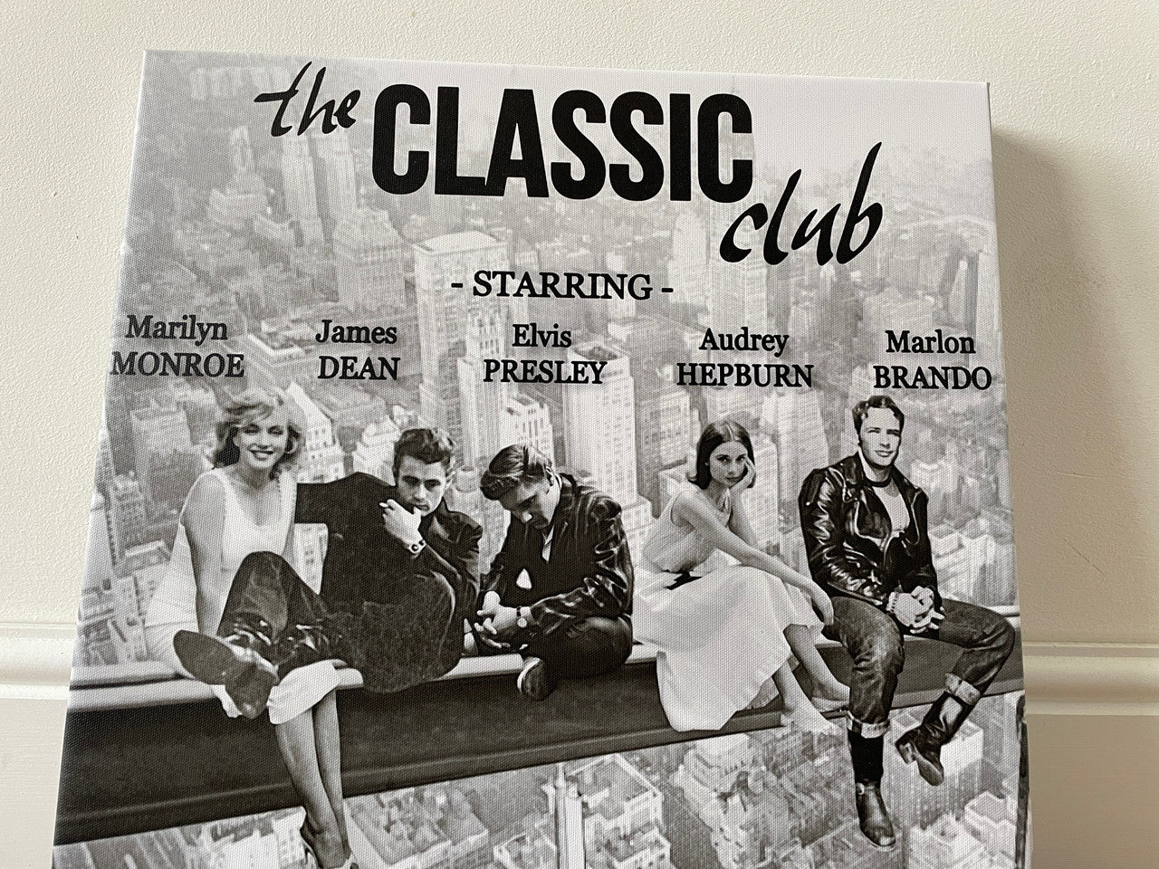 Classic Club KiSS Canvas - Marilyn Monroe James Dean, Elvis, Marlon Brando, Audrey Hepburn - Breakfast Club inspiration- Art, Wall Decor - Unique Home Gift Idea