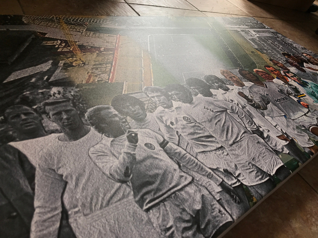 LUFC Panoramic KiSS Canvas - Leeds United Football MOT - Timeline - Then and Now - Unique Artwork - Football Elland Road Wall Art