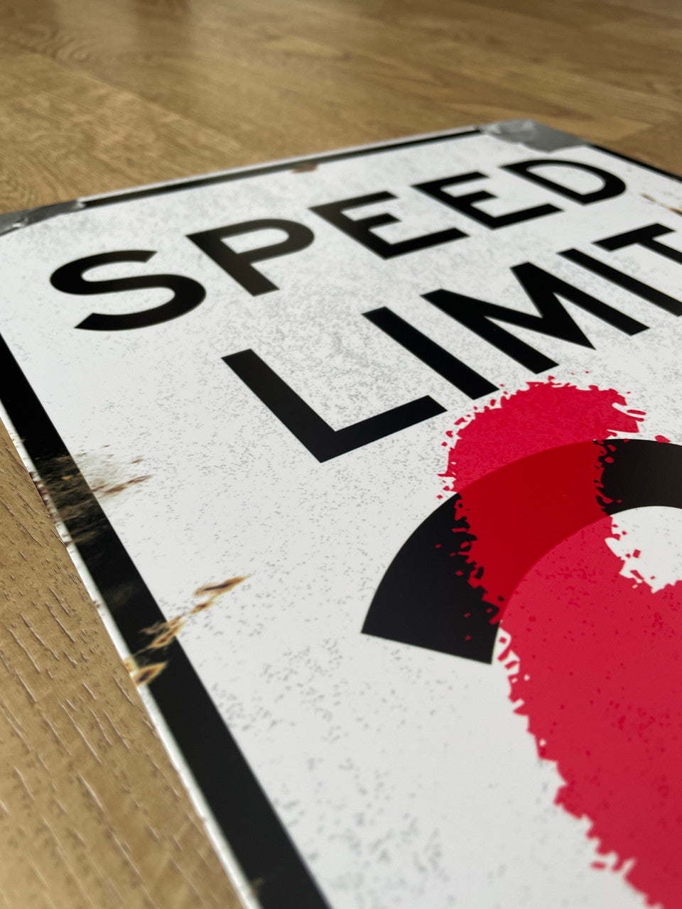 Speed Limit 69 KiSS Metal Print Sign  - Stranger Things 4 - Lucas - Aluminium Wall Art - Replica TV Show Inspired