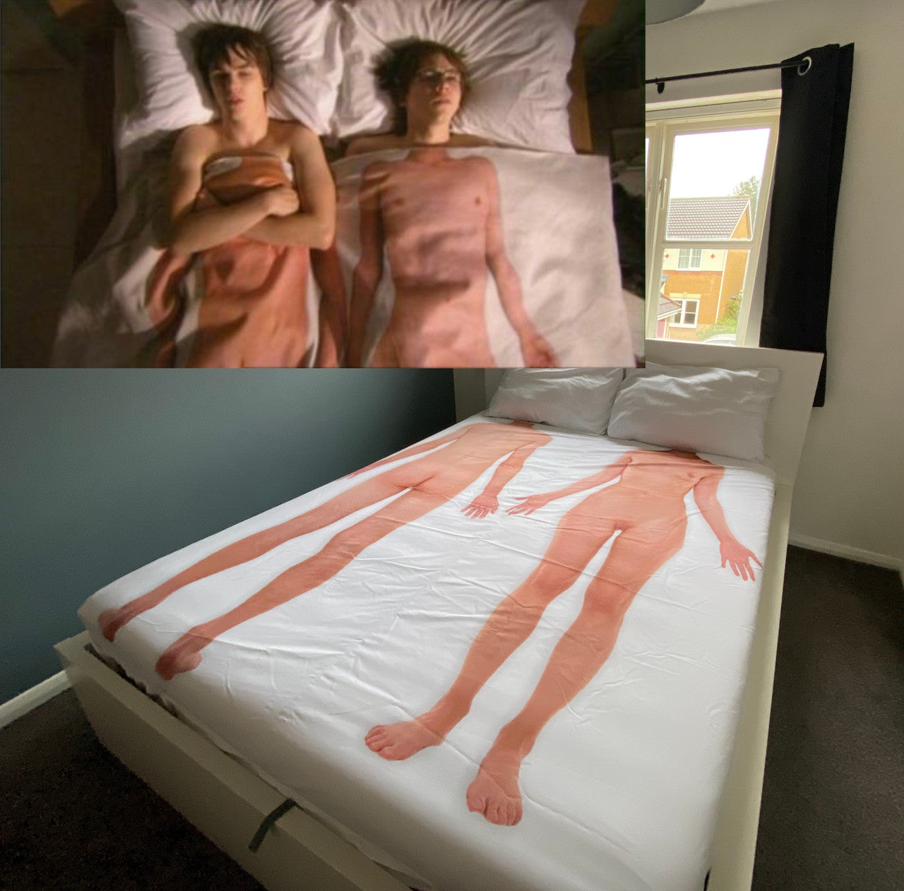 Nude Man Woman KiSS Bedding Duvet Set - Naked Skins Tony Stonem - Sid Body - Effy - Nicholas Hoult