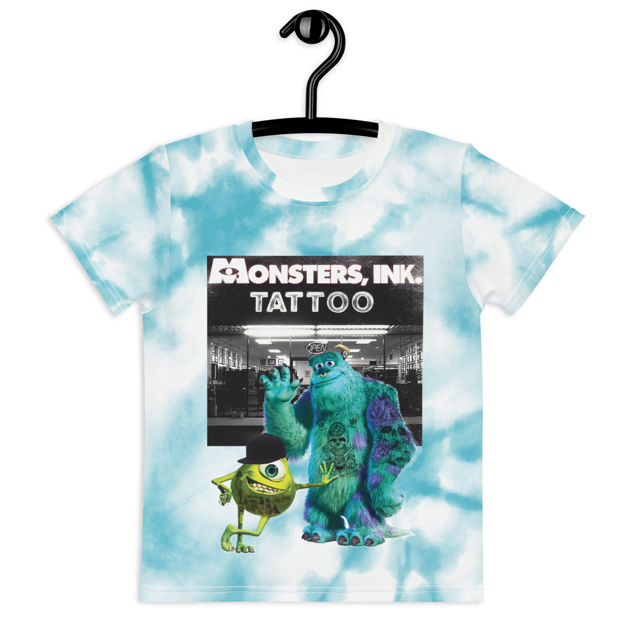 Monsters Ink Kids crew neck t-shirt - Sully and Mike tattooed