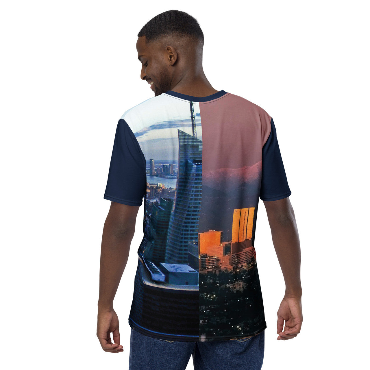 LA NY KiSS Men's t-shirt - Los Angeles New York Half Cities USA
