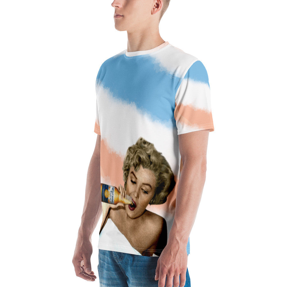 Marilyn Corona KiSS Men's t-shirt - Monroe Drink Large Print