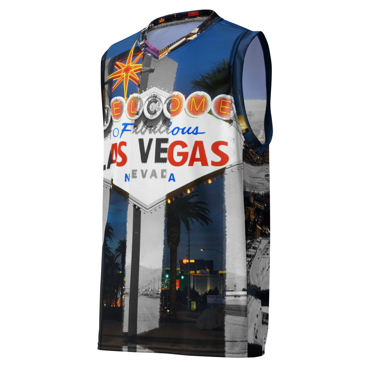 Las Vegas KiSS Recycled unisex basketball jersey - Then and Now history