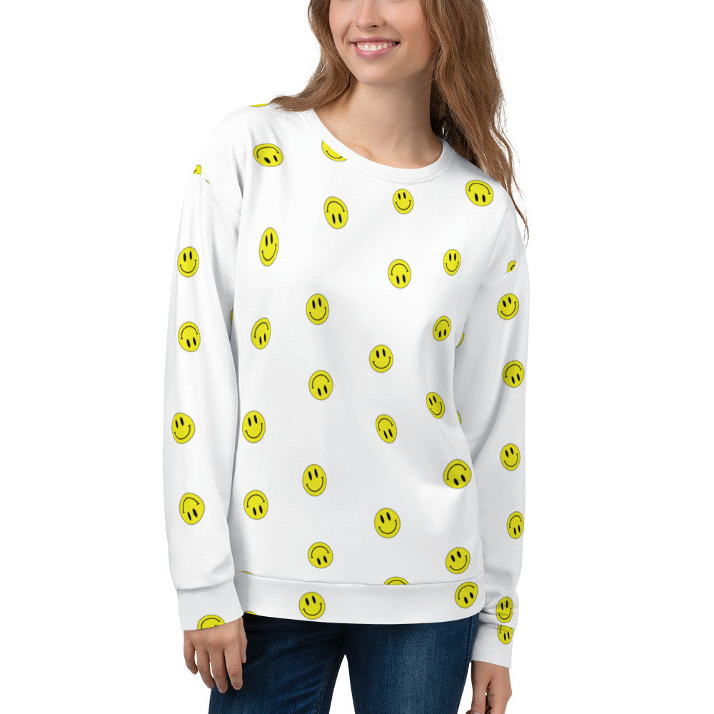 90s Smiley Face KiSS Unisex Sweatshirt - Phoebe Buffay Friends inspired