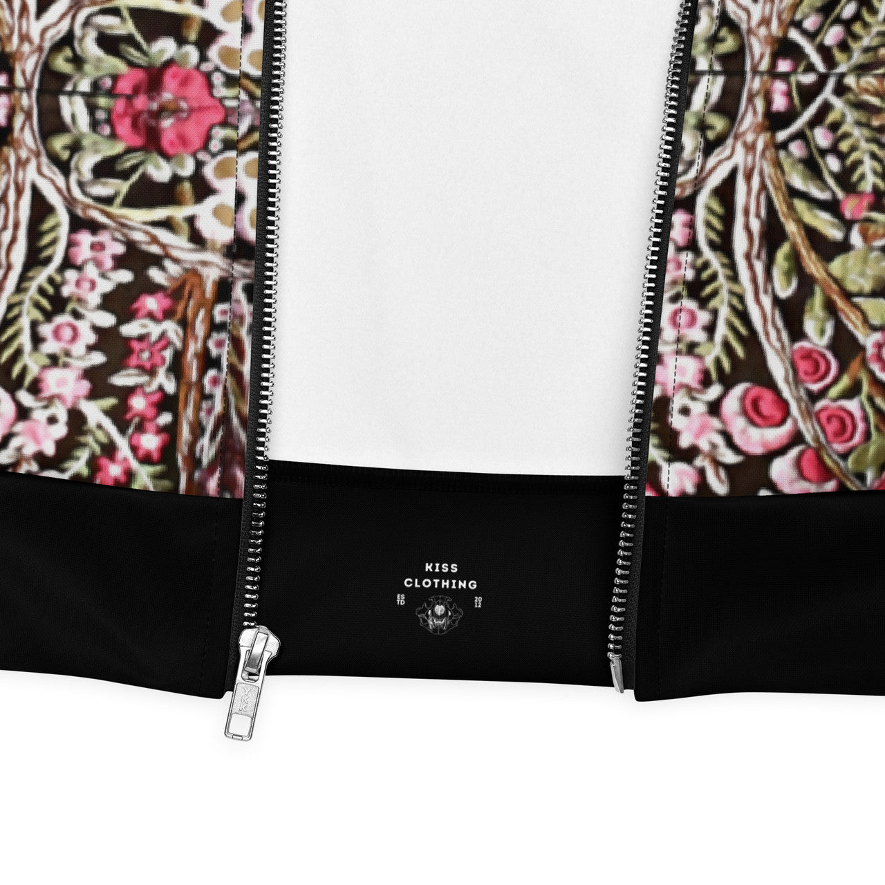 Floral Print KiSS Unisex Bomber Jacket - Villanelle Inspired Style Unique Jodie Comer Killing Eve