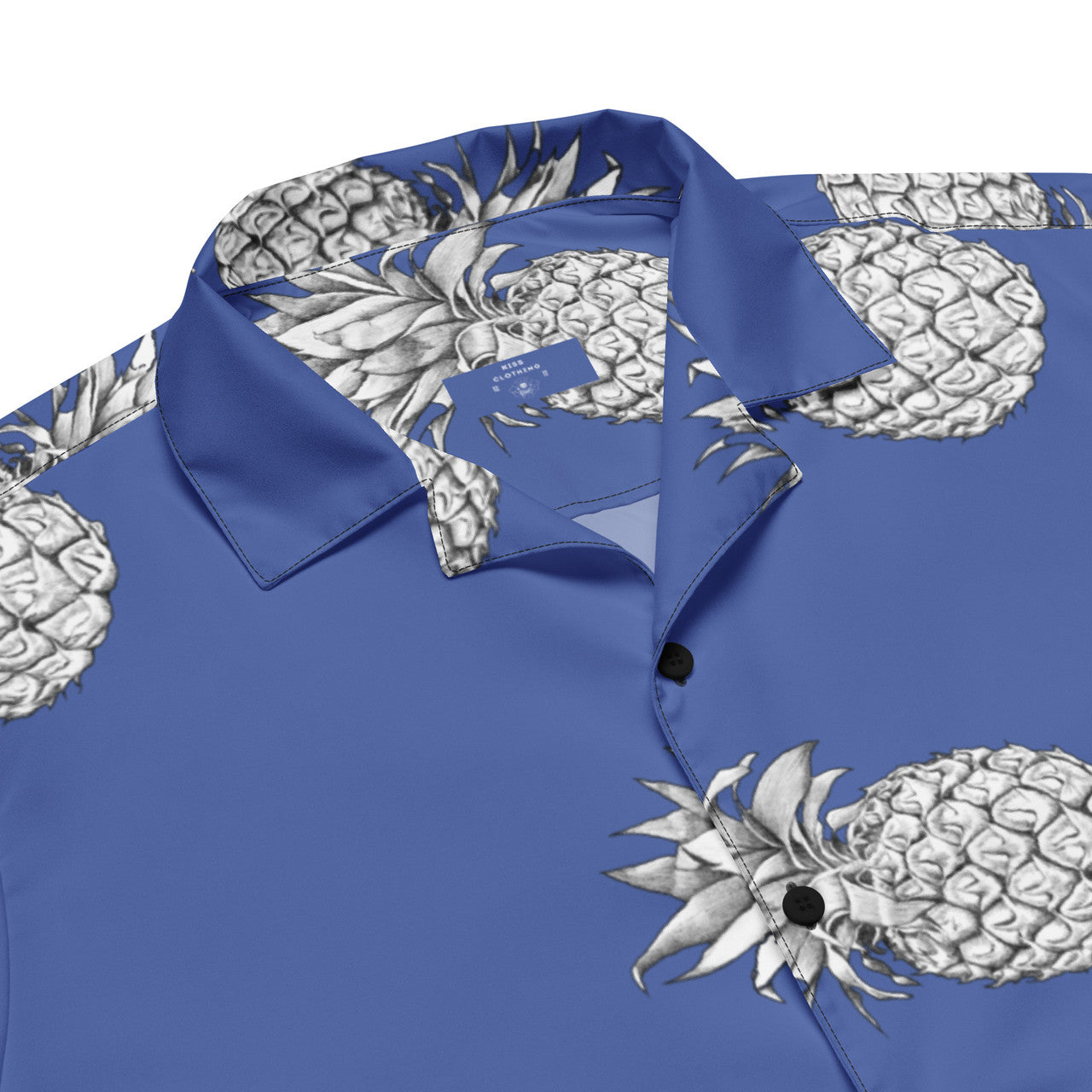 Joey Pineapple KiSS Unisex button shirt - Friends Tribbiani Blue shirt