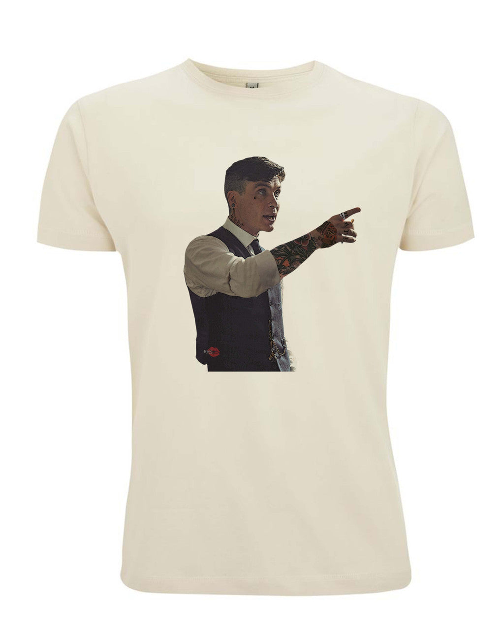Tattooed Tommy KiSS T-Shirt - Shelby Peaky Blinders inspired - By Order - Gangster Cillian Murphy
