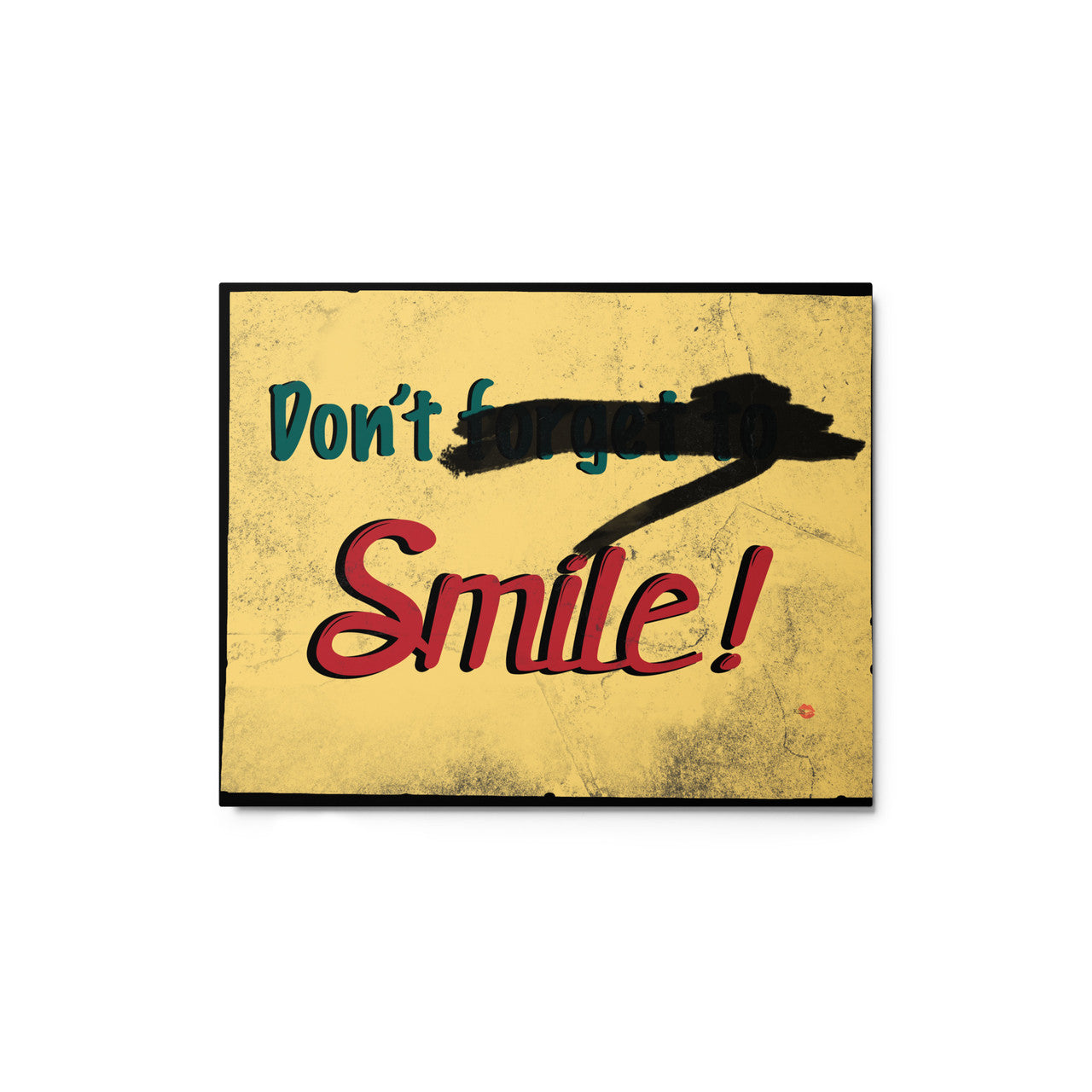 Don't Forget To Smile KiSS Metal Print - Joker Joaquin Phoenix Aluminium Wall Art Clown - Home Decor - Office Sign - Folie Deux