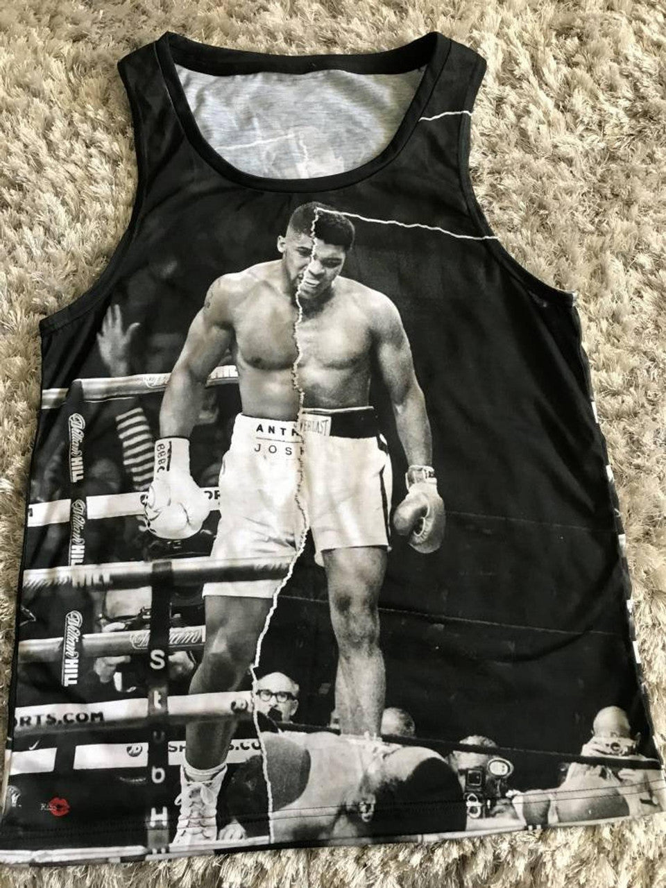 Muhammad Ali/Anthony Joshua KiSS Vest - half & half - Boxing knockout - present gift idea for him - Sports