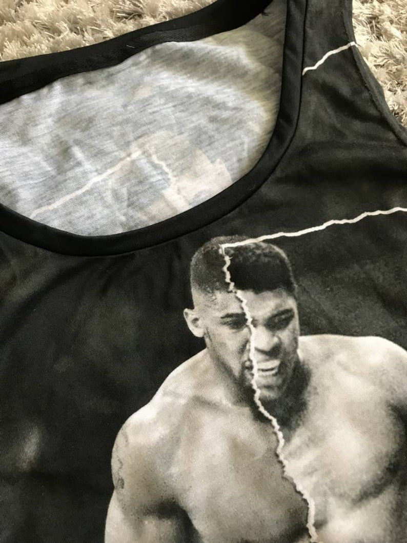 Muhammad Ali/Anthony Joshua KiSS Vest - half & half - Boxing knockout - present gift idea for him - Sports