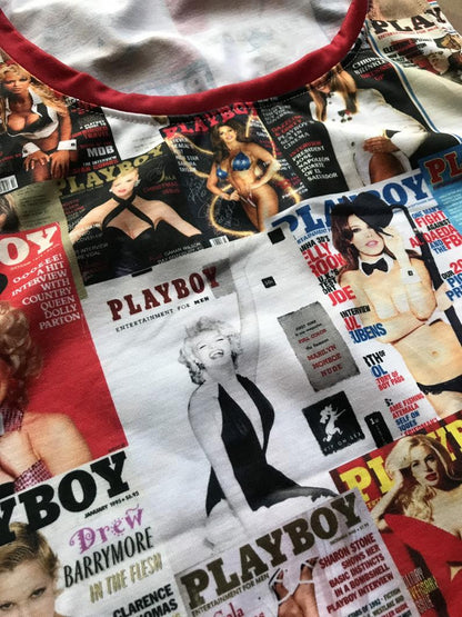 Playboy XXX Girls KiSS Vest/Tank - Brad Pitt Fight Club Inspired - Magazines vintage - Tyler Durden Gift Idea - 日本playboy girlsxxx