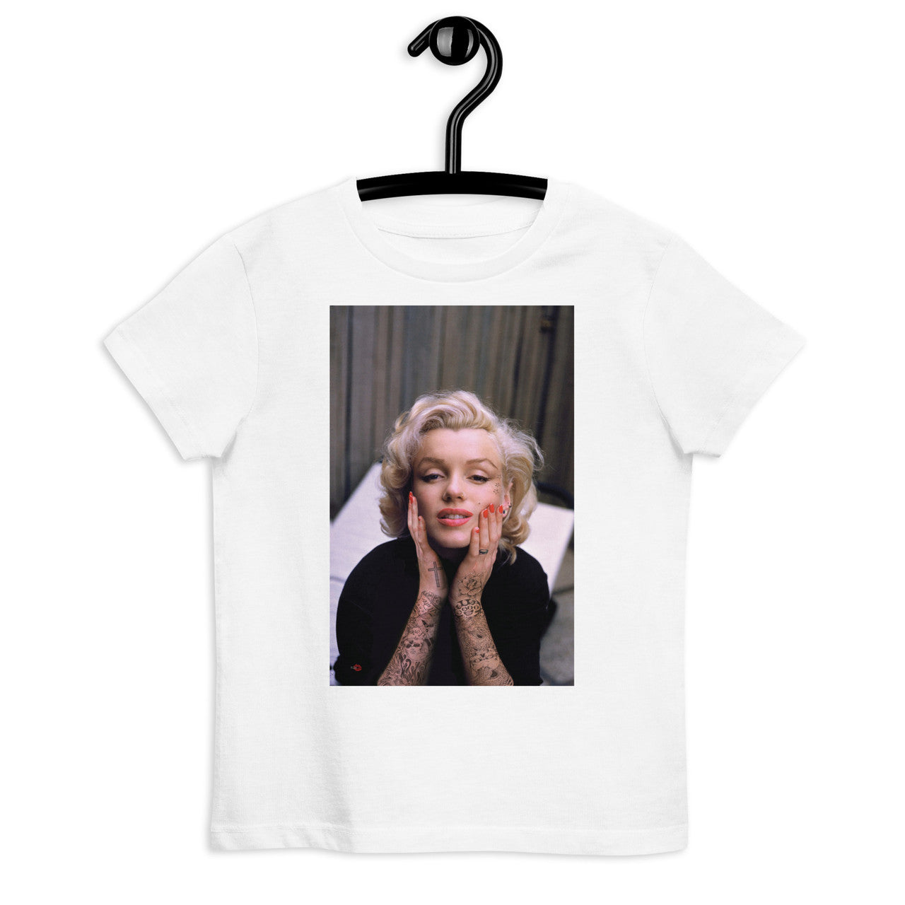 Marilyn Monroe Tattooed KiSS Organic cotton kids t-shirt - Inked sleeve art