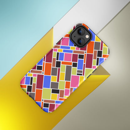 Bright Multi Colour Tough Case for iPhone® - Geometric